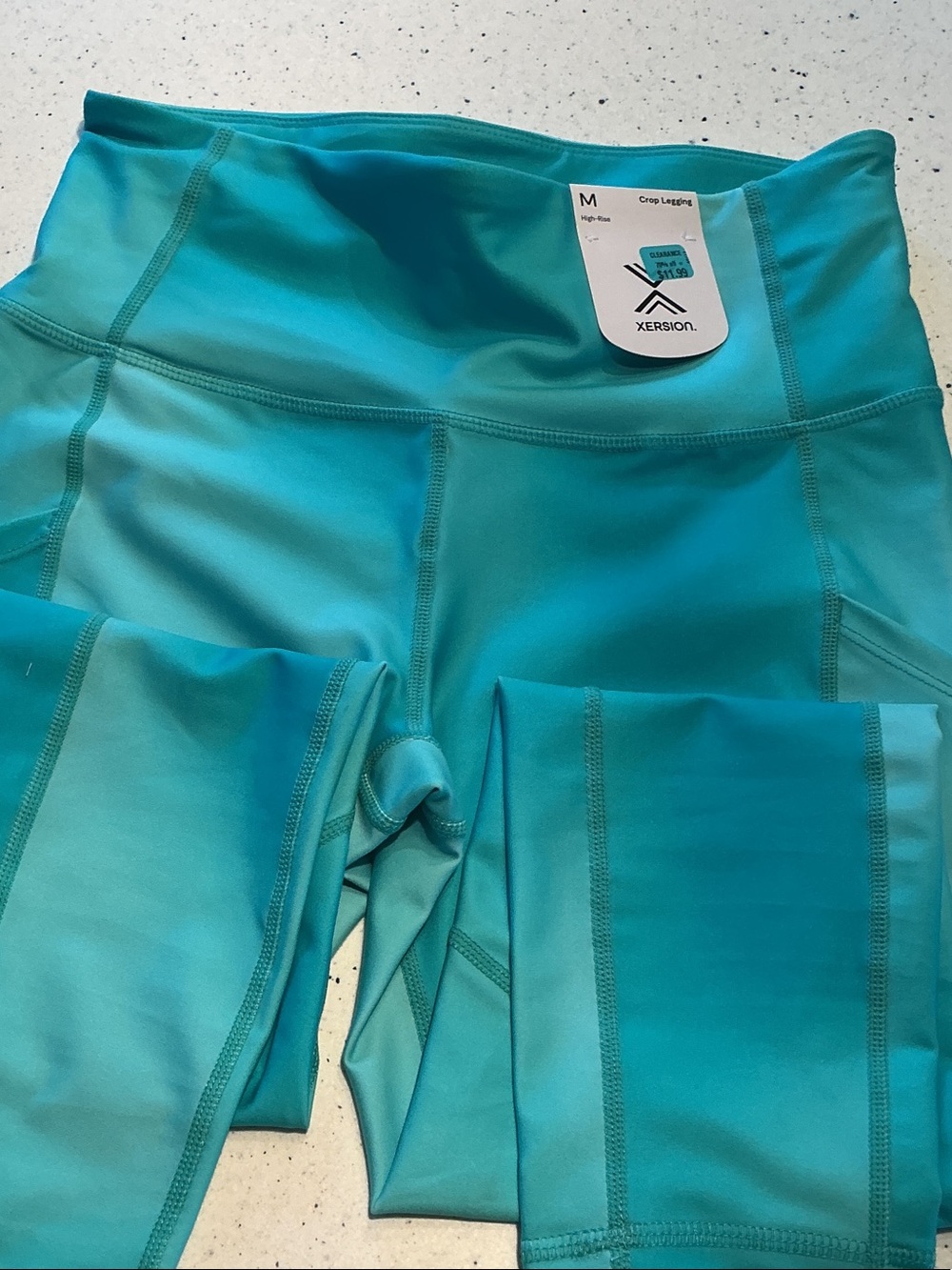 Xersion teal crop leggings